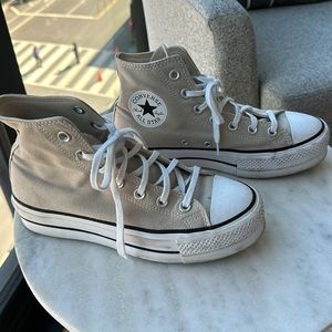 Platform Converse sneakers - beige